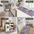 thumbnail image 5 of Purple Ethnic Geometric Patchwork Pattern Kitchen Rugs Sets Of 3,Kitchen Runner Rugs Non Skid Washable,Decorative Kitchen Floor Mats for Kitchen,Sink,Laundry,17"x30"+ 17"x47" + 17"x59", 5 of 6