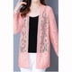 thumbnail image 3 of Chaquetas y abrigos casuales sin capucha de manga larga para mujer, camisa de encaje ajustada de manga larga, ropa de protección solar, abrigo de longitud media, abrigo para mujer, 3 of 4