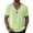 Green, variant on Men's Short Sleeve Johnny Collar T-Shirts Cotton Blend Business Casual Lightweight Pullover for Work to Weekend