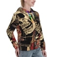 thumbnail image 2 of KLL Gothic Eastern Floral Skull for Womens Pullover Hoodie with Pocket Hooded Long Sleeve Shirts Sweatshirt for Women-Large, 2 of 7