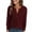 #53Red, variant on Byworldtasic Women's Casual Waffle Knit Shirts Long Sleeve Blouse Button Up V Neck Tunic Pullover Top