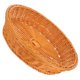 thumbnail image 4 of Cesta redonda de mimbre de imitación para pan, cesta tejida a mano para verduras, cesta de frutas para cocina, tienda, restaurante, fiesta al aire libre, 30 cm, marrón, 4 of 6