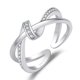 thumbnail image 5 of Anillo hueco de estilo para las mujeres brillantes joyas de moda de moda anillo de promesa anillo abierto, 5 of 5