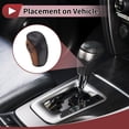 thumbnail image 3 of Cubierta de pomo de cambio de marchas Unique Bargains para automóvil, protector de manija de cambio para Buick Envision 15-20, cuero sintético negro y marrón, 3 of 6