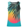 thumbnail image 4 of Penkiiy Sunset Print Beach Tank Tops Men Summer Casual Sleeveless T-Shirt Round Neck Sports Tee Racerback Workout Tanks 2XL Light Blue, 4 of 4