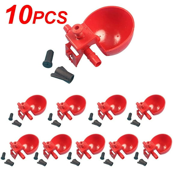 10/20x Poultry/Quail Water Drinking Cups Chicken Hen Plastic Automatic Drinker