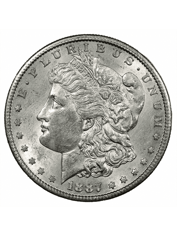 US Mint 1887S Morgan Silver Dollar Coin $1 Raw