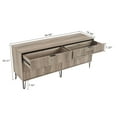 thumbnail image 3 of DUMBO 6-Drawer Double Low Dresser from Engineered Wood in Gray, 3 of 11