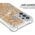 thumbnail image 4 of Compatible with Samsung Galaxy A32 5G Case Glitter Luxury Cute Love Liquid Quicksand Clear Soft TPU Girls Women Stylish Bumper Shockproof Protective Case for Samsung Galaxy A32 5G Golden YB, 4 of 12