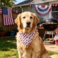 thumbnail image 5 of Dog Bandanas,Pet Neck Scarf for Cat & Small Dog | Triangle Independence Day Printed Dog Bandana | 4th of July Bandana for Festival Pet Photo Shoot,Outdoor Celebration, 5 of 7