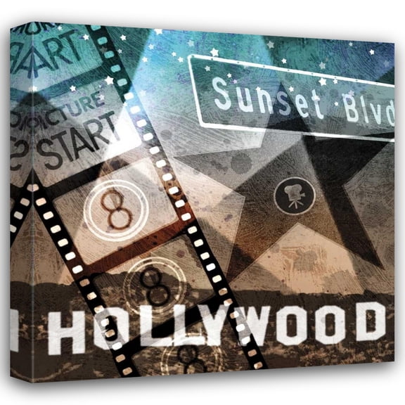 Keith Mallett 15x15 Gallery Wrapped Canvas Wall Art Titled - Sunset Blvd.