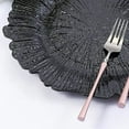 thumbnail image 5 of BalsaCircle 24 Black 13" Acrylic Wooden Textured Round Reef Acrylic Charger Plate, 5 of 8