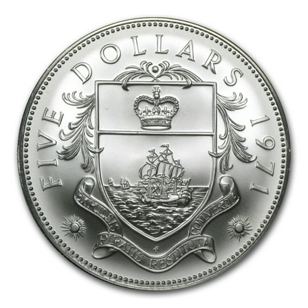 1971 Bahamas Silver $5 BU