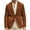 Light Brown, variant on Men's Casual Suede Blazer, Slim-Fit Single-Breasted Winter Jacket, Dark Green, L