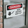thumbnail image 4 of (2 Pack) High Voltage Keep Out OSHA Danger Sign 7 Inch X 5 Inch Vinyl Label Decal Sticker Weather Resistant, UV Protected for Workplace, Business, and Construction Site, Made in the USA, 4 of 7