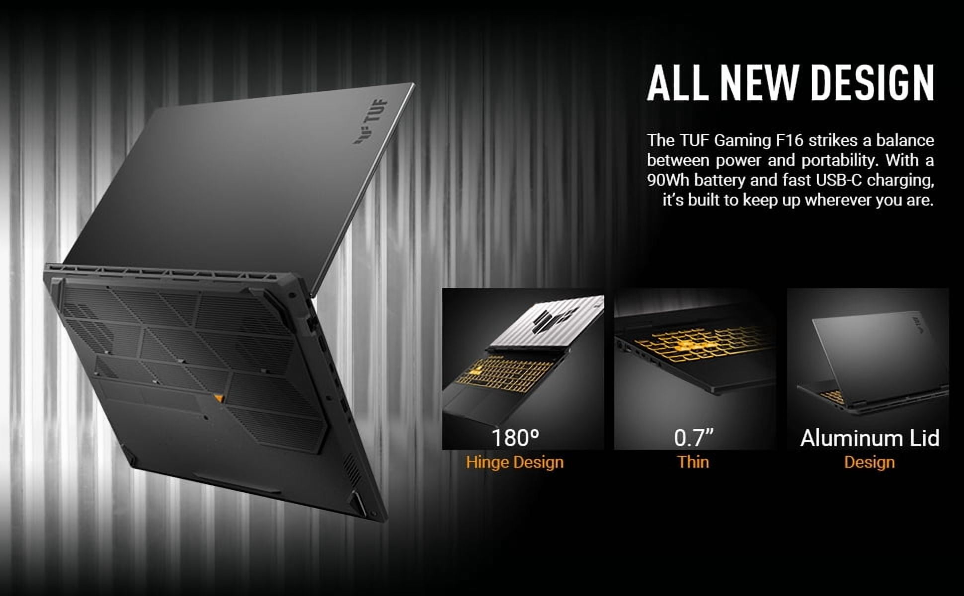 ASUS TUF F16 16" Gaming Laptop, 1920 x 1200 FHD+ 165Hz Display, 14th Gen Intel 16-Core i7-14650HX, NVIDIA GeForce RTX 5060 8GB GDDR7, RGB Backlit KB, Win11 Home(32GB DDR5 | 1TB SSD)