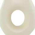 thumbnail image 4 of DecMode 14" Abstract Rounded Beige Paper Mache Vase with Double Openings, 4 of 12