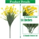 thumbnail image 5 of Rosa 8 piezas de flores artificiales plantas resistentes a los rayos UV al aire libre, 8 ramas de plástico falso aciano verde arbustos plantas interiores al aire libre, 5 of 5