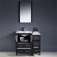 thumbnail image 5 of Fresca Torino 36" Espresso Modern Bathroom Vanity w/ Side Cabinet & Integrated Sinks, 5 of 11