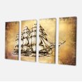 thumbnail image 2 of Moving Old Sailboat Drawing - Seashore Wall Art on Canvas, 2 of 3