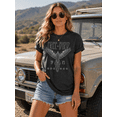 thumbnail image 4 of KimSoong Woman Vintage Rock Band T-Shirt Retro Bird Shirt Eagle Graphic Tees Retro Music Shirt Casual Short Sleeve Tops,Gray, 4 of 6