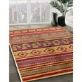 thumbnail image 2 of Ahgly Company Indoor Square Mid-Century Modern Bright Maroon Red Oriental Area Rugs, 8' Square, 2 of 6