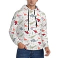 thumbnail image 2 of Lsque Cute Dinosaur Pattern Casual Men's Hoodie,Hooded Sweatshirt with Kangaroo Pocket,Pullover Hoodie-4X-Large, 2 of 7