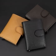 Men PARLIAMENT WALLET Genuine Leather Slim Credit Card Holder with RFID Blocking