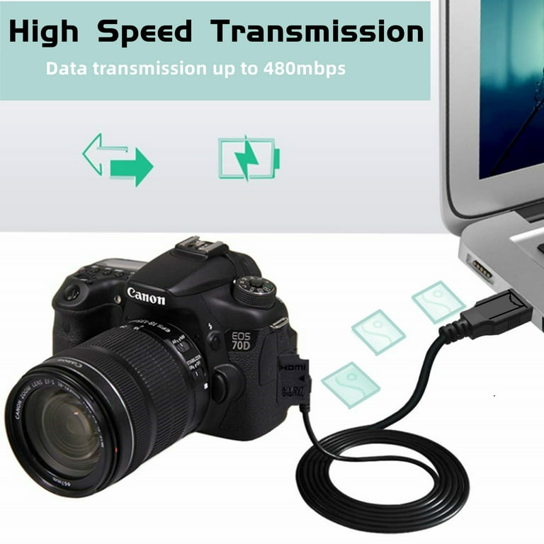 Câble De Données USB Pour Panasonic Lumix DMC-TZ18, TZ19, TZ1 - Longueur 14,5 Cm - Neuf
