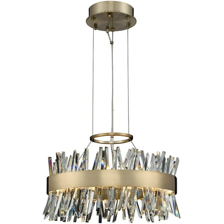 Pendants 1 Light Fixtures With Brushed Champagne Gold ...