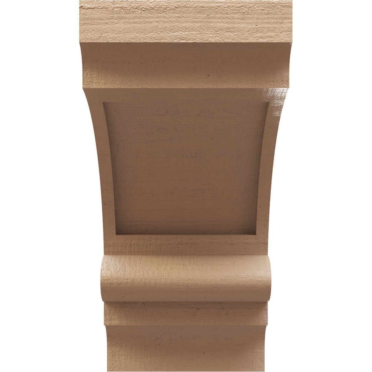 5"W x 10"D x 10"H Classic Diane Rough Cedar Woodgrain TimberThane Corbel, Primed Tan