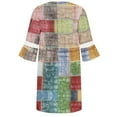 thumbnail image 4 of Robes d'Été pour Femmes Mode Femmes Été Décontractée Robe Imprimée Col en V Manches Courtes Robe Ample, 4 of 5