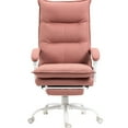 thumbnail image 3 of Office Chair With 6 Vibration Points & Heat, Pink Microfiber, Armrest And Footrest For A Comfortable Work Routine Massage Heating, Productive Day, 3 of 6