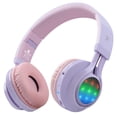 thumbnail image 2 of Riwbox WT-7S Kids Bluetooth Headphones Light Up, Foldable Stero Wireless Headset with Microphone and Volume Control for PC/Tablet/TV/Travel (Purple), 2 of 5