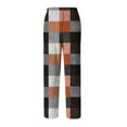 thumbnail image 6 of Dwelliawo Men's Pajama Pants Fluffy Cute Pajama Pants Comfy Plaid Flannel Bottoms Plus Size Christmas Lounge Plaid Pants Sleepwear Brown 2XL, 6 of 6