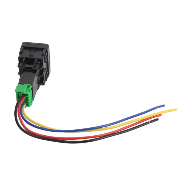 4 Pole 12V Push Button Switch, LED Indicator Fog Light Push Button Switch Shockproof Stable Connection Heat Resistant for Strobe Lamp for DRL