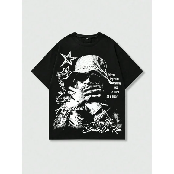 Men's Urban Streetwear Los Angeles Graphic T-Shirt