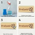 thumbnail image 5 of Pretzels Vinyl Decal 24 Inch x 9 Inch Weatherproof Heavy-Duty Adhesive Backing | Freshly Baked Snacks, Food Stalls, Delicious Treats | Made in USA, 5 of 6