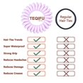 thumbnail image 3 of 20 Pack Hair Elastics, No Crease Spiral Hair Ties Hair Bands Multi Color Waterproof Phone Cord Hair Scrunchies Hair Coils Accessories for Women Girls…, 3 of 13