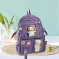 thumbnail image 3 of Mochila para niñas con correas estéticas Macarena mochila escolar para computadora portátil Violeta, 3 of 8
