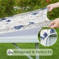 thumbnail image 5 of Boho Daisy Aesthetic Square Fitted Tablecloth, Waterproof Floral Elastic Table Cover, Backing for Indoor Outdoor Dining, 5 of 5