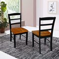 thumbnail image 2 of International Concepts C57-2P Dining Essentials Solid Wood Dining Chair - Black - Cherry, 2 of 11