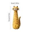 thumbnail image 3 of 4.72" Handcrafted Ceramic Cat Vase, Whimsical Kitty Planter for Small Flowers, Boho Desk Shelf Decor, Unique Gift for Cat Lovers (Saffron), 3 of 8