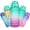Green,Purple, variant on Gallon Motivational 64/100 oz Water Bottle with Time Marker & Straw, Large Daily Water Jug for Fitness Gym Outdoor , Remind of Day Hydration, Leak Proof, (ombre green, 64oz)
