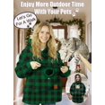 thumbnail image 5 of Stralyhd Pet Pouch Hoodie for Women Cozy Soft Kitten Puppy Holder Sweatshirt Sharpa Warm Kangaroo Pouch Hoodie Long Sleeve Animal Holder Pullover Green XL, 5 of 6