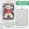 thumbnail image 3 of Cute Winter Bear Oven Mitts Pot Holders 2 pcs Heat Resistant for Kitchen Baking Grilling, 3 of 7