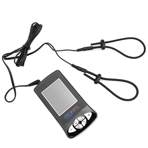 Adjustable Black Conductive Rings Massage Body Unit with Host Massager