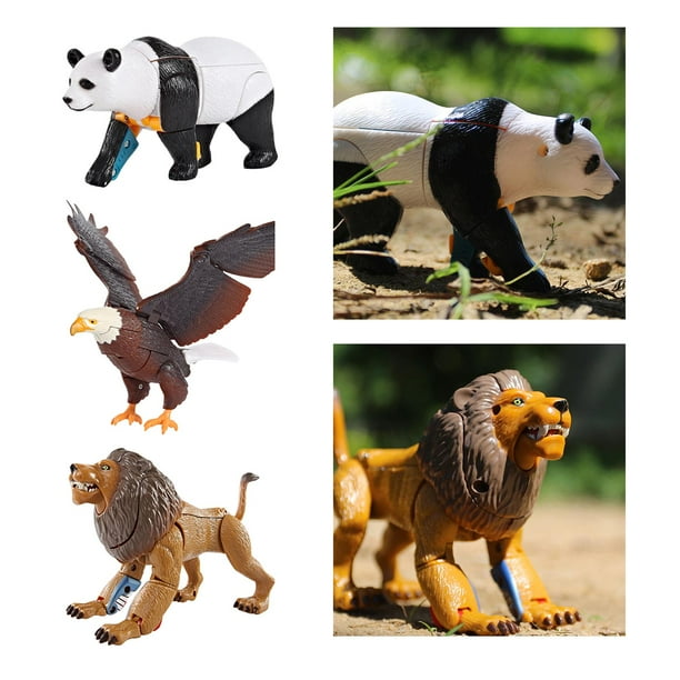 Figuras de de Acción Transformadora de Plástico Encantador de 3 Piezas, Modelo de Animal de Juguete Macarena Juguetes transformadores