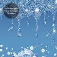 thumbnail image 6 of LVRLVR 1/4 Sparkling Blue Glitter & Floral Fabric Shower Curtain Rug Set - Bath Mat Bathroom Decoration,Pink, 70.8" × 70.8", 6 of 9