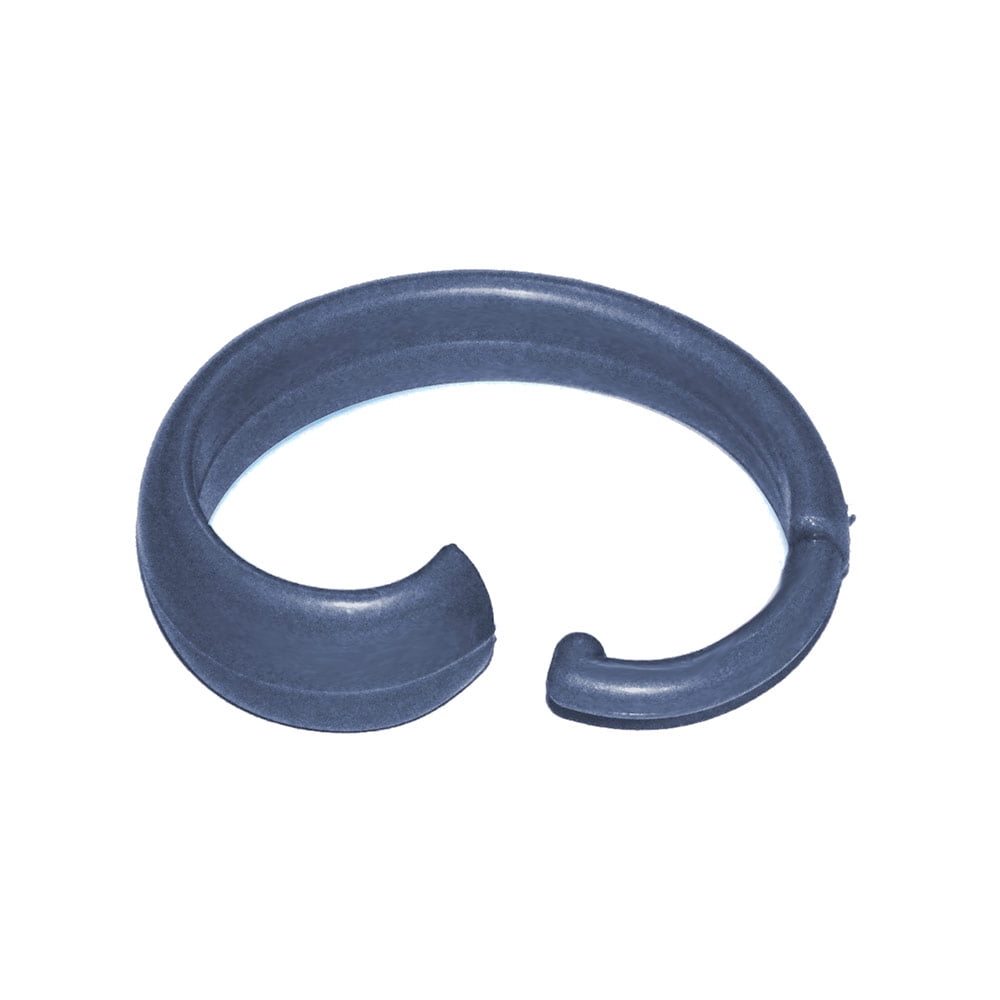 Set of 12 Slate Blue Hang Ease "C" Type Plastic Shower Curtain Hooks